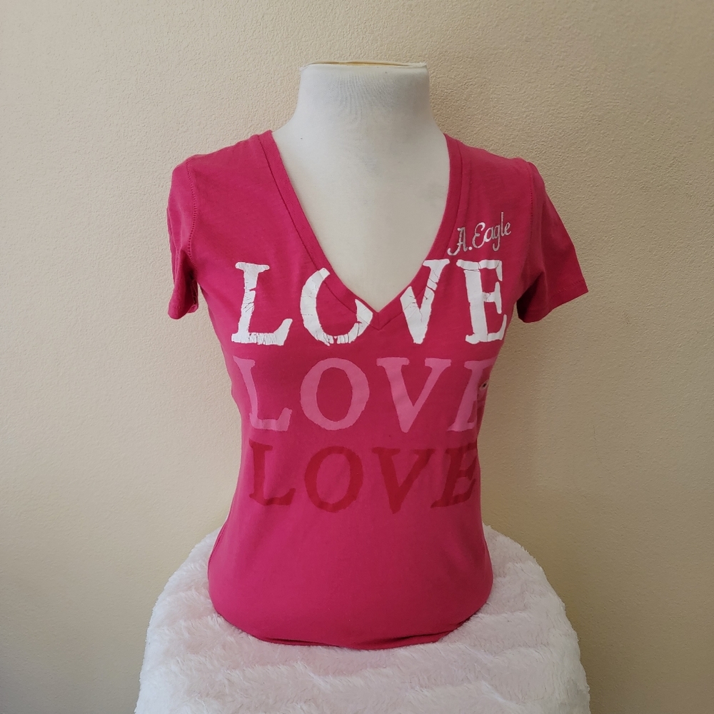 Womens American Eagle Graphic Tee